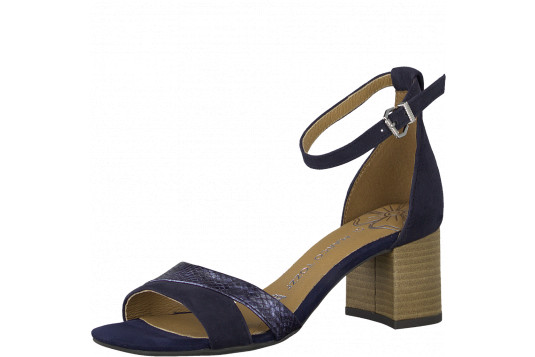 28388-24 cuir 4 cm marine