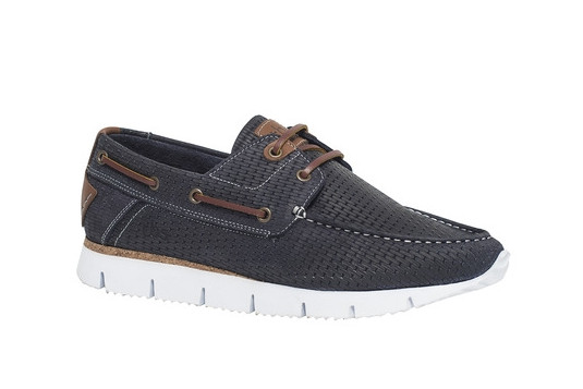 becquet cuir 2 cm marine