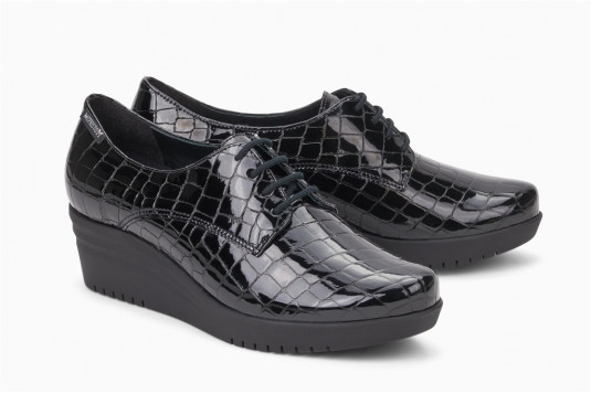 giustina cuir 5 cm vernis noir